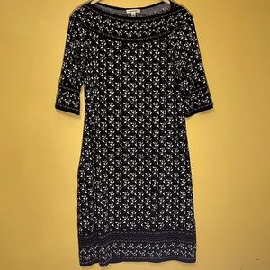 Black, floral print dress